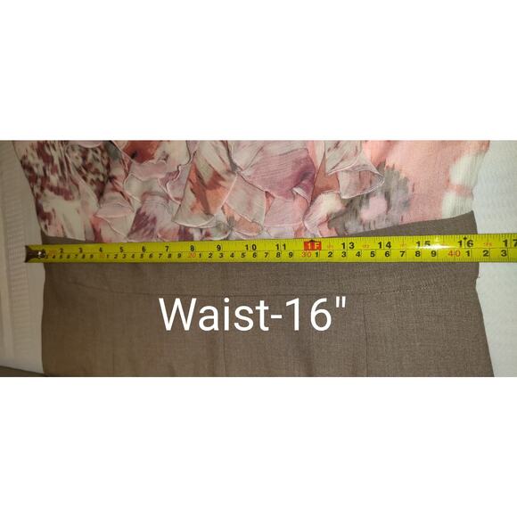 New York And Company Dress Womens LARGE Chiffon Ruffles Sleeveless Summer Classy - Picture 13 of 16